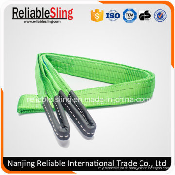 Polyester Flat Eye Type 2 tonnes ceinture de levage industrielle verte